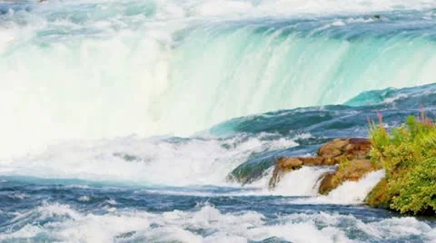 Waterfall Helping Produce Hydroelectricity Stock Footage