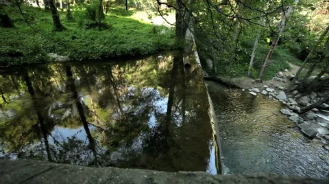Waterfall High Angle Dolly Stock Footage 4550150