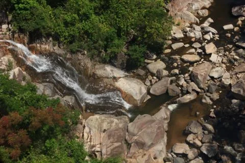 Waterfall high angle Stock Photos
