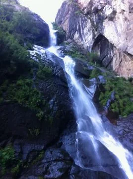 Waterfall from high mountains Stock Photos
