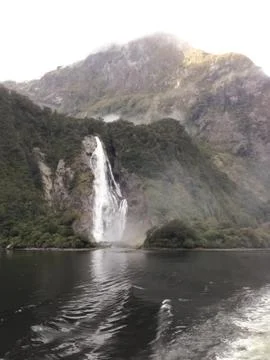 Waterfall from high mountains Stock Photos