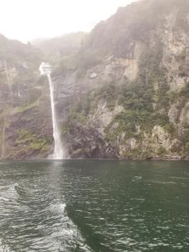 Waterfall from high mountains Stock Photos