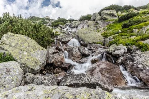 Waterfall in the High Tatras Foto stock