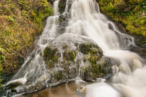 Waterfall in Highlands of Scotland Stock Photos