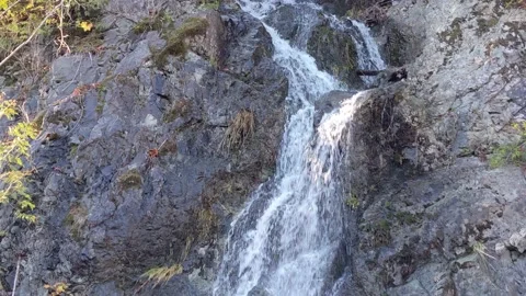 Waterfall on hike Stock Footage 172564673