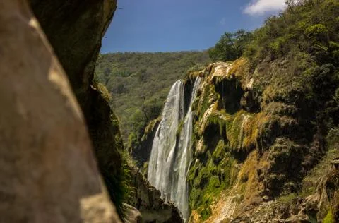 Waterfall in hill Stock Photos