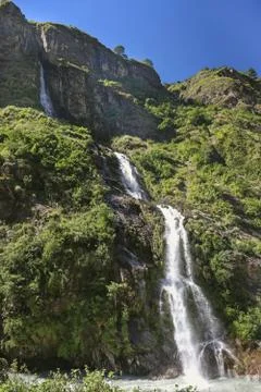 Waterfall in Himalayas Stock Photos