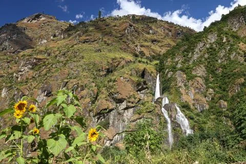 Waterfall in Himalayas Stock Photos