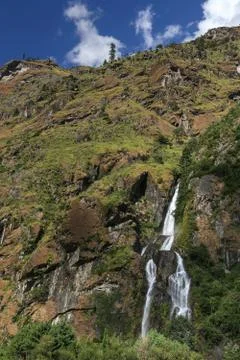 Waterfall in Himalayas Stock Photos