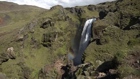 Waterfall in Iceland 10 Stock-Footage 81274352