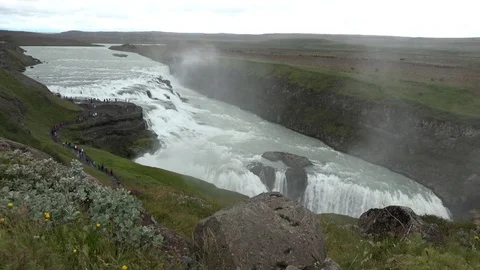 Waterfall in Iceland 12 Stock Footage 81276372