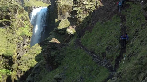 Waterfall in Iceland 9 Video stock 81274167