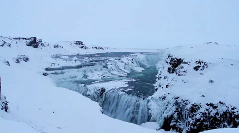 Waterfall in Iceland Stock Footage 46376114