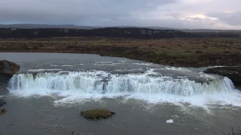 Waterfall on Iceland Video stock 72995443
