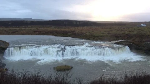Waterfall on Iceland Video stock 72997926