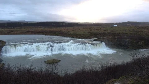 Waterfall on Iceland Video stock 73001900