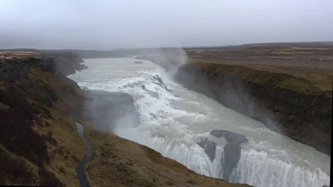 Waterfall on Iceland Video stock 73005103