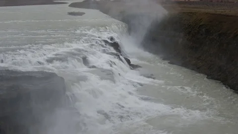 Waterfall on Iceland Video stock 73008672
