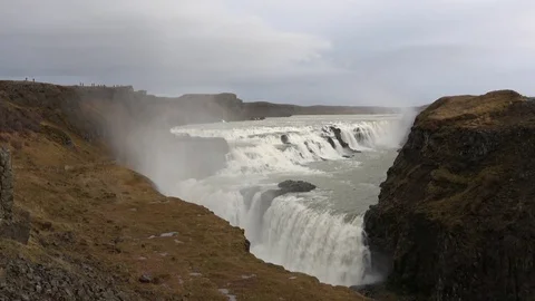 Waterfall on Iceland Video stock 73010725