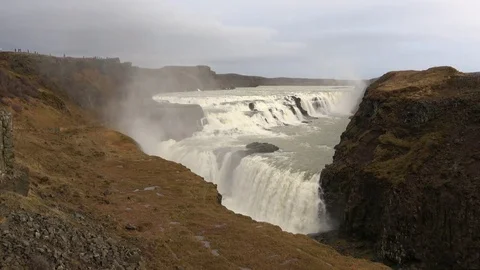 Waterfall on Iceland Video stock 73011890