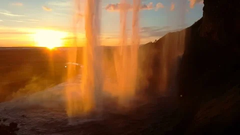 Waterfall in Iceland Stock Footage 74167280