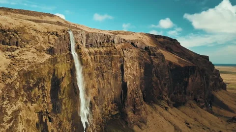 Waterfall in Iceland Stock Footage 154856995