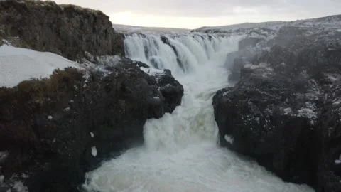 Waterfall Iceland 스톡 동영상 164603665