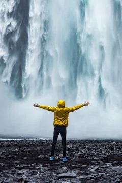 Waterfall in Iceland Stock Photos