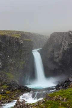 A waterfall in Iceland 스톡 사진