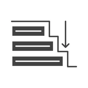 Waterfall Icon Image. Stock Illustration