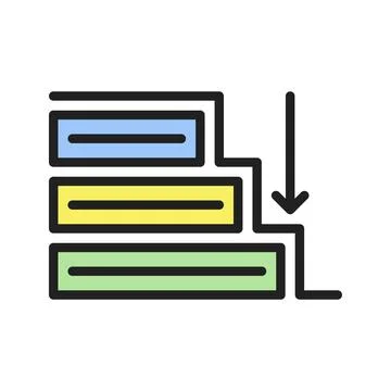 Waterfall Icon Image. Stock Illustration