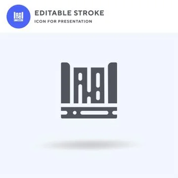 Waterfall icon vector, filled flat sign, solid pictogram isolated on white, l Stock Illustration