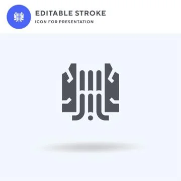 Waterfall icon vector, filled flat sign, solid pictogram isolated on white, logo Illustrazione stock