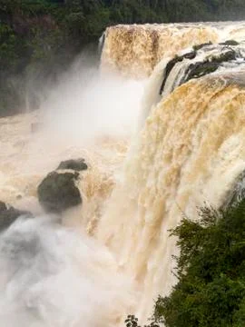 Waterfall at iguazu falls Stock Photos