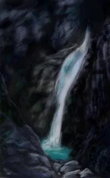 Waterfall Illustrazione stock