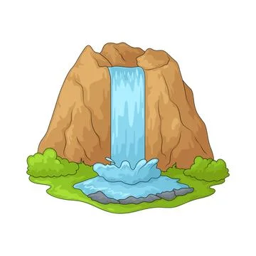 Waterfall illustration Stock Illustration