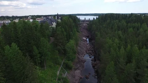 Waterfall in Imatra Stock Footage 69857546