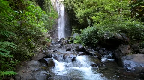 Waterfall in Indonesia, Java Video stock 40191707
