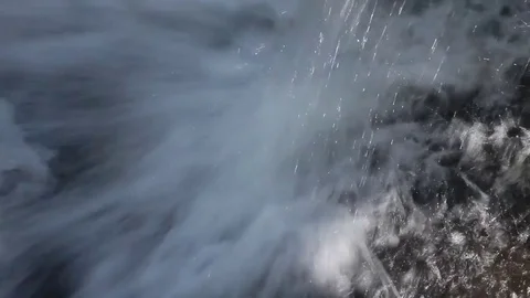 The waterfall inside the dam Stock Footage 81679914