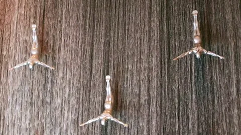 Waterfall inside Dubai Mall Stock Footage 75845955