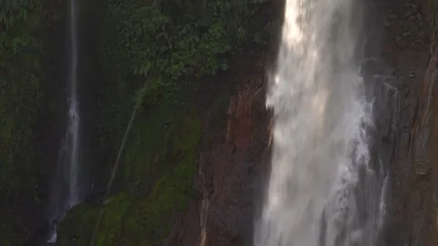 Waterfall inside an extinct volcano, Costa Rica 4K Stock Footage 184582872
