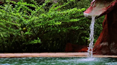Waterfall installation for swimming pool 動画素材 63615475