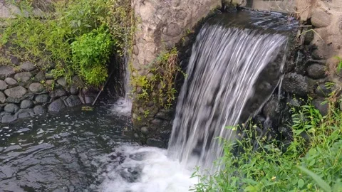 Waterfall irrigation river canal Stock Footage 278446142