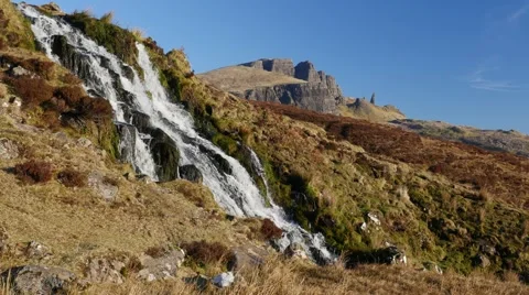 Waterfall on the Island of Skye 4K Stock Footage 65304876