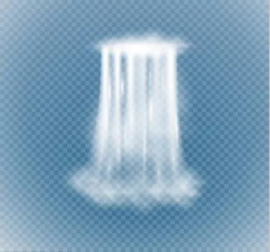 Waterfall, isolated on transparent background.vector illustration. A stream of Stock Illustration