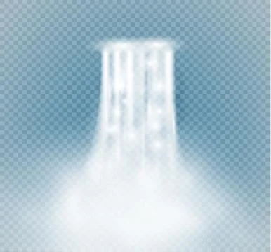 Waterfall, isolated on transparent background.vector illustration. A stream of Stock-Illustration