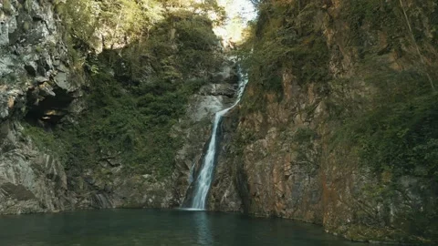 Waterfall Italy orb shot Stock Footage 250334116