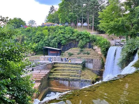 Waterfall in Jajce Stock Photos
