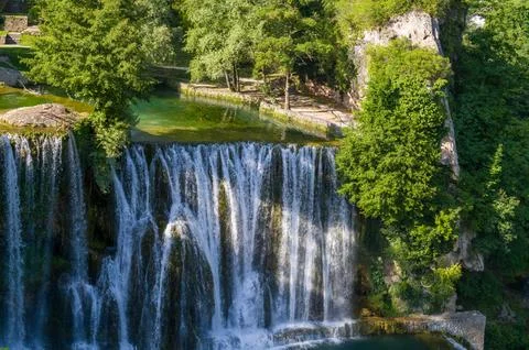 Waterfall of Jajce Stock Photos