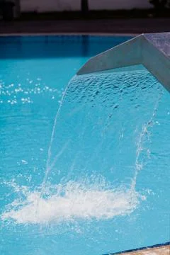 Waterfall jet and texture of falling water Foto stock